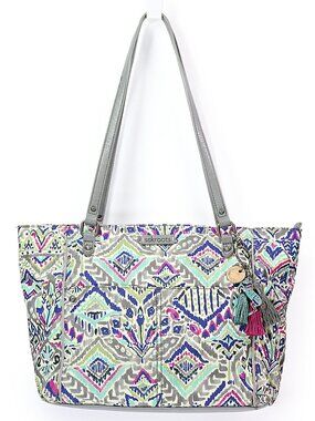 Sakroots Artist Circle Metro Tote Slate Brave Beauty Double Handle Shoulder Bag